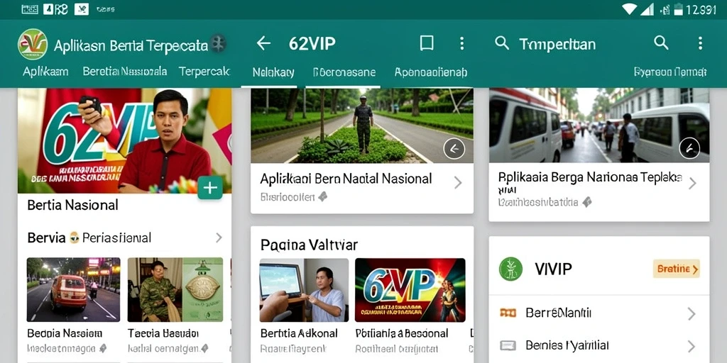 Tampilan antarmuka aplikasi 62VIP yang informatif dan menarik.