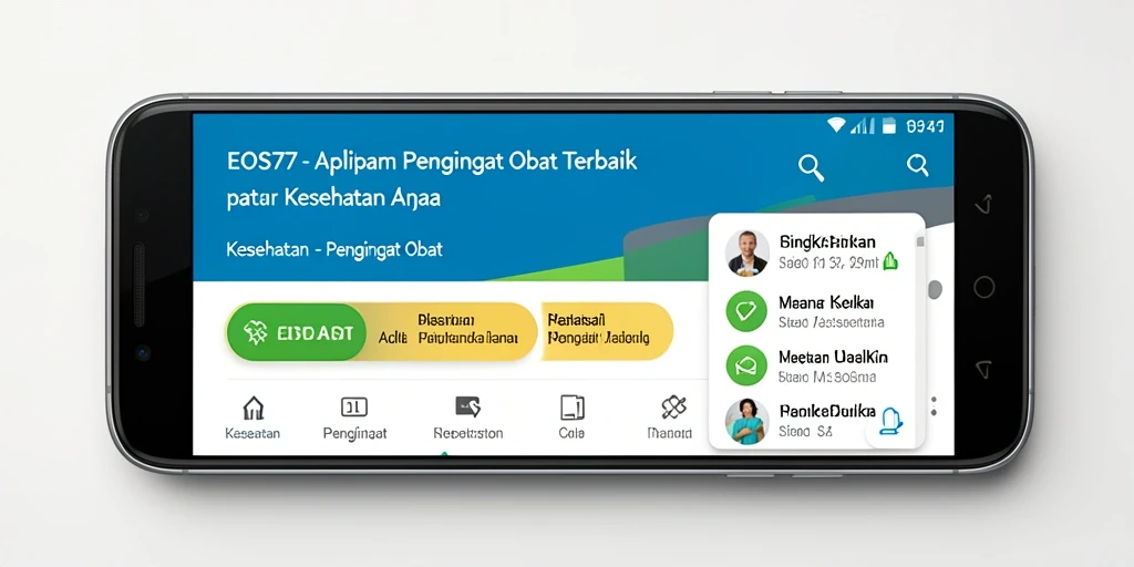 Antarmuka EOS77 menampilkan pengingat obat yang mudah diakses.