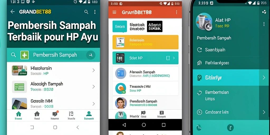 Tampilan utama aplikasi Pembersih Sampah GRANDBET88 yang intuitif.