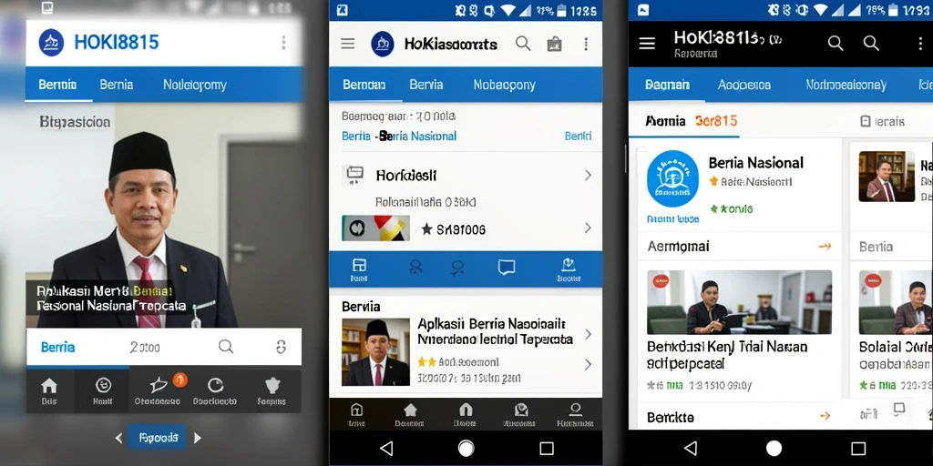 Antarmuka HOKI8815 menampilkan berita nasional terkini dengan jelas.