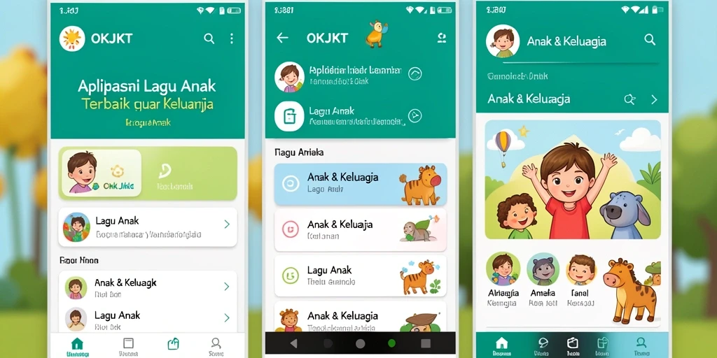 Tampilan antarmuka OKJKT yang menyenangkan untuk anak-anak.