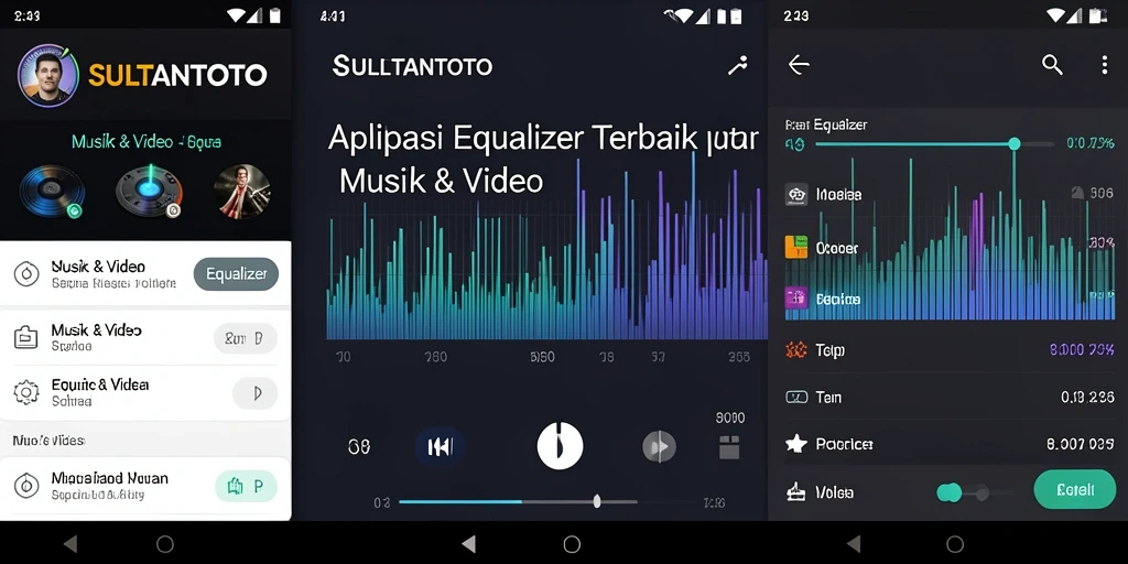 Antarmuka SULTANTOTO menampilkan pengaturan Equalizer yang user-friendly.